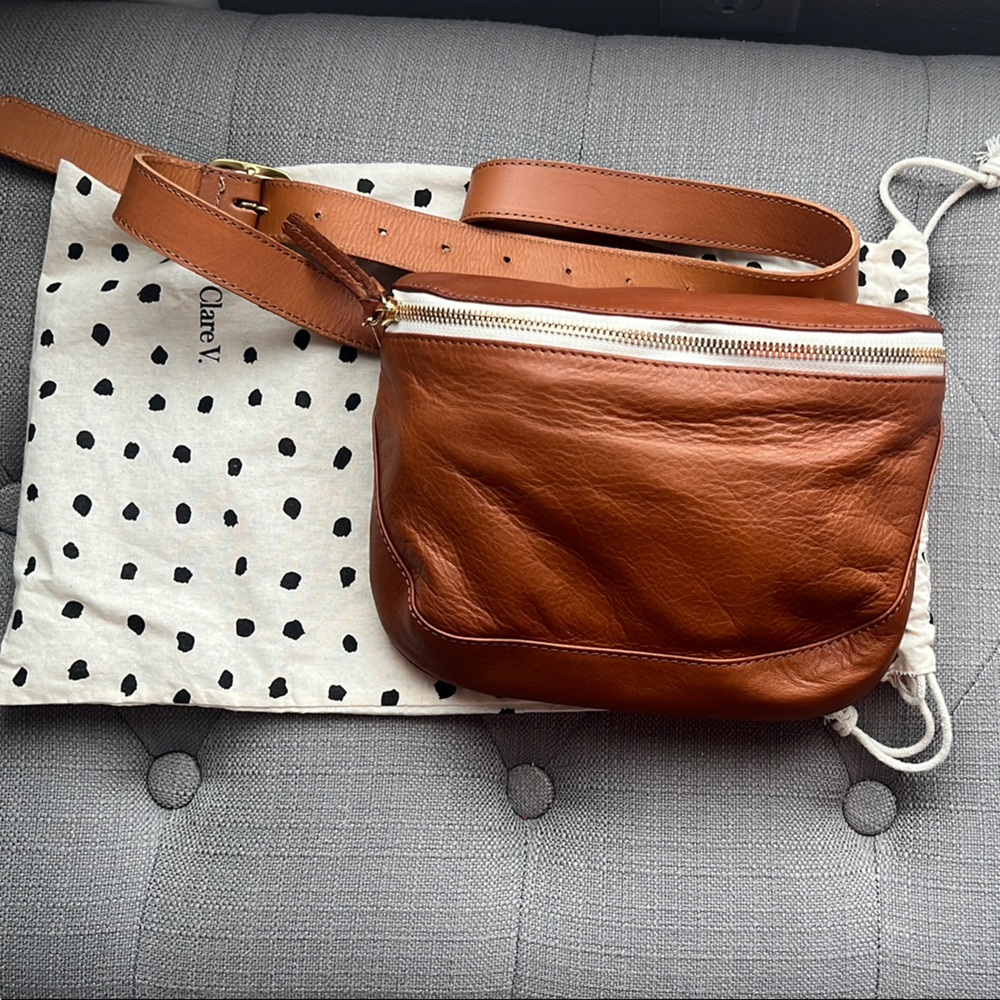 Clare V Brown Leather Fanny